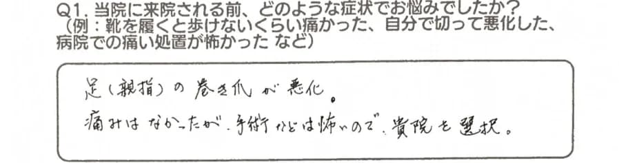 お客様アンケート回答4（来院前の症状）
